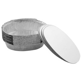 (Pack of 150) 600ML Disposable Aluminium Foil Containers Oval Pie Dishes with Lids -Ideal for Baking, BBQ, Cooking Christmas Party and Meal Prep Tray Disposable Pans Perfect for Home and Takeaway