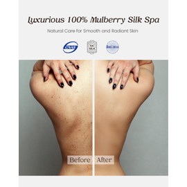 FEELITS 100% Silk Exfoliating Gloves (2-Pack), Self Tanning Mitt & Korean Body Scrubber for Dead Skin Removal, Natural Body Exfoliator for Shower Skincare