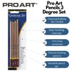 Pro Art 3 Degree Pencil Set Charcoal & White 4pc