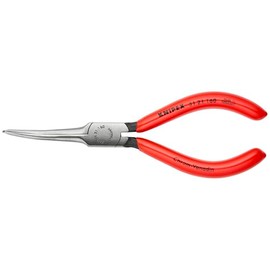 KNIPEX クニペックス 45°先曲ニードルノーズプライヤー 平口 プラスティックコーティングハンドル 3121-160