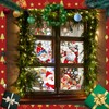 Christmas Window Clings Cute Elk Snowflake Santa Claus Snowflake Snowman