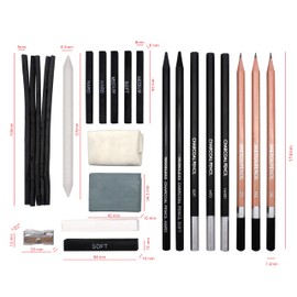 Artme Graphite Sketching Set 24pcs - Complete Drawing Kit