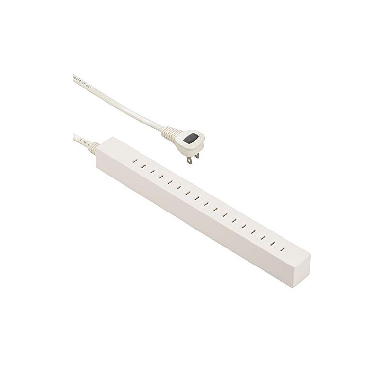 Free-to-Plug Slim Tap 8.5 Outlets 1.5m HS-T8515L-W 00-5056 OHM Ohm