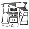 AUTOKAY 11pcs Carbon Fiber Full Interior Set Kit Cover Trim