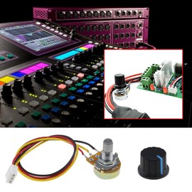 EMSea 2 Sets B10K Linear Taper Rotary Potentiometer WH148 10 K Ohm Single Turn Carbon Film Variable Resistor with XH2.54-3 Pin Connector Wire Cable