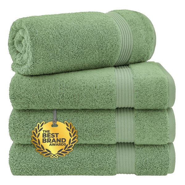 Cotton Paradise Bath Towels for Bathroom, 100% Cotton 4 Piece