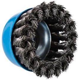 Bosch 2608622099 Cup Brush Knotted Wire, 0.35mm Steel, 65mm x M14, Silver