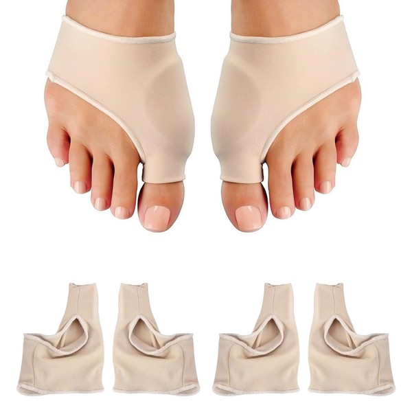 4 Pieces Bunion Corrector Bunion Brace Hallux Valgus Band Metatarsal