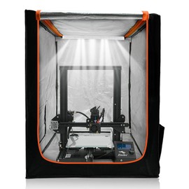 3D Printer Enclosure with LED Lighting, Fireproof Dustproof Tent Constant Temperature Protective Cover for Creality Ender 3 V3 SE/KE/Ender 3/Ender 3 Pro/Ender 3V2/Ender 3S1/Neo/Anycubic Elegoo, Medium
