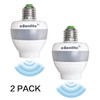 eSenLite LED CFL Bulb Lamp Sockets of Motion Activated Radar Sensor Dusk to Dawn (2-Pack)