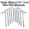 ZDingTech 10pcs 3/32 Allen Wrench sets,3/32" Hex Key Wrench set,allen