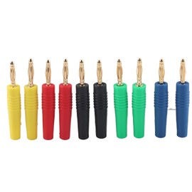 Pack of 10 U49 2 mm Banana Plug Wire Banana Plugs, ABS + Copper Material, Widely Used Electrical Test Accessories, Default