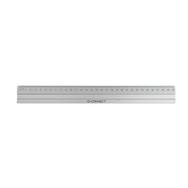 Q-Connect KF03678 Aluminium Ruler – 30 cm Silver