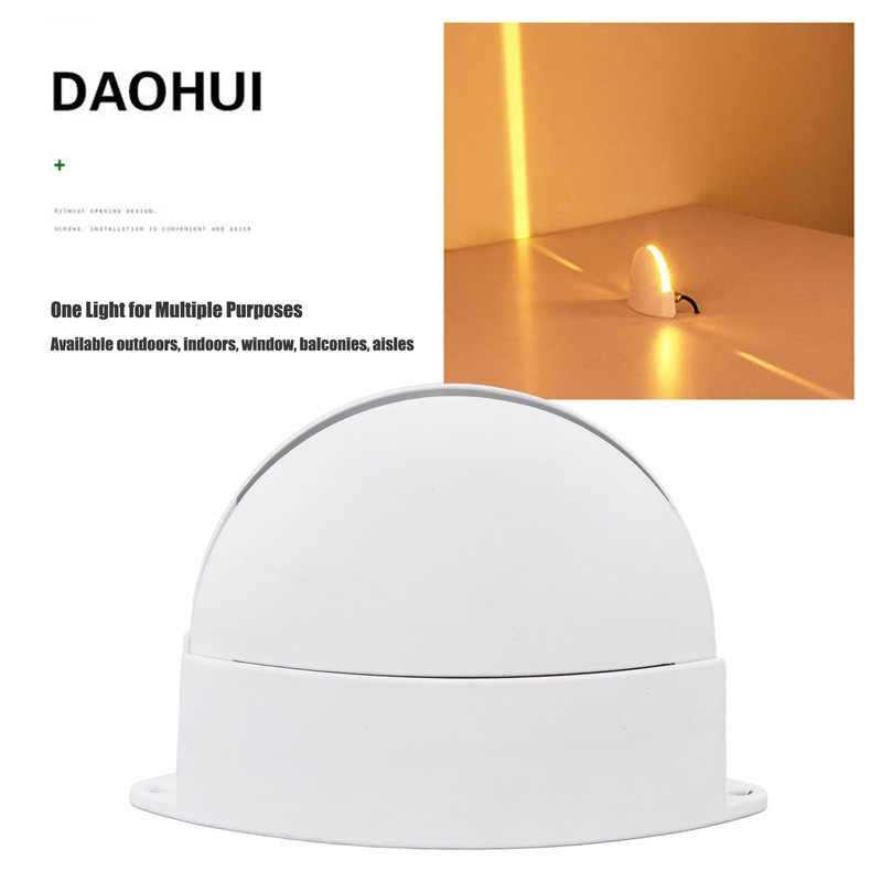 Window Sill Lamp 180° Luminous Semicircular LED Wall Light for