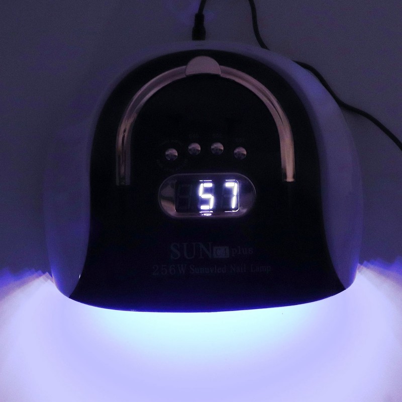 256W Nail Gel Curing Lamp Various Time Setting Detachable Bottom