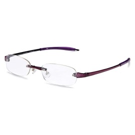 Visualites 5 Orchid 1.50 Lightweight Oval Rimless Reading Glasses for Men and Woman