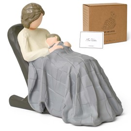 Lnrkai New Mum Gifts, Mother and Son Figurines, Birthday Gifts for Mum, Sculpted Hand-Painted Mother and Child Gifts for Mother’s Day Anniversary Christmas