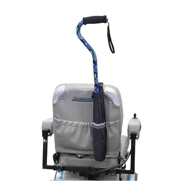 AlveyTech Universal Cane Holder - Bag fits Drive, Pride, Jazzy, Golden, Mobility Scooter, E-Bikes, Rollators Medical Wheelchair, Electric Power Chair, Walker, Transport Wheel Chair Storage Accessories