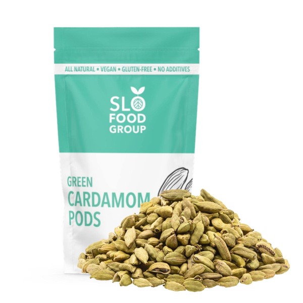 Slofoodgroup Green Cardamom Pods -Natural Cardamom Spice - 4 Oz.