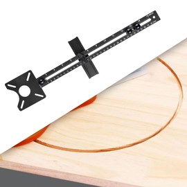 LOVIVER Milling Groove Bracket Trimming Machine Flip Board, Professional Router Circle Cutter Jig for Bending, Carving Grooving, Black