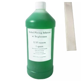 Bright Nickel Plating 32oz Nickel Plating Solution with Anode & Brighteners, Electroplating