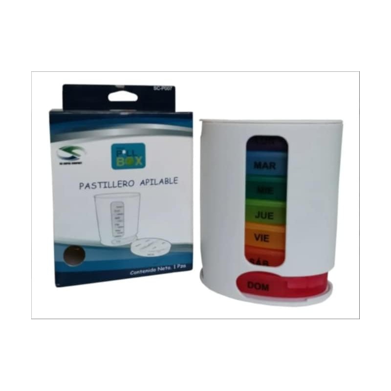 Pastillero Apilable Organizador Semanal 4 Tomas Diarias