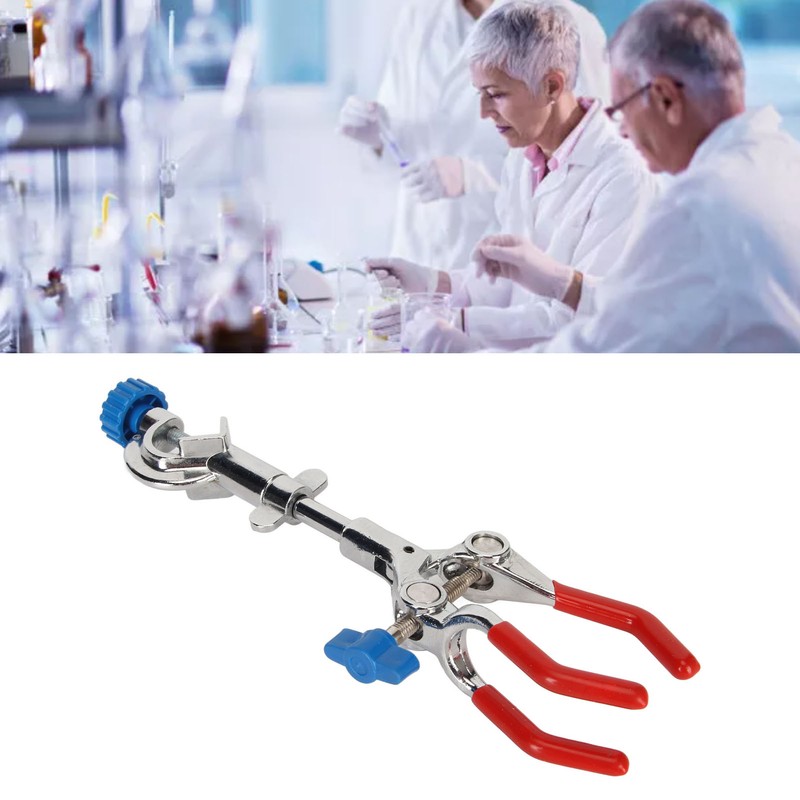 3 Prong Lab Clamp with Rubber Coating Pressure Adjustment 3