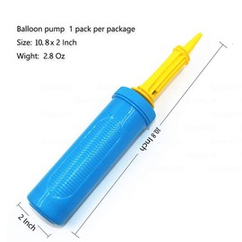 Portable Hand Held Round Nozzle Pump for Quickly Filling Inflatables, Balloons, Toys, Hand Pump - Double Action Air Pumps Balloons, Exercise Balls, Yoga Balls, Pool Floats