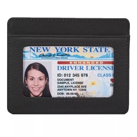 Leather Minimalist Wallet for Men & Women Front Pocket Card Holder Wallet