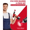 ERAYCO 4PCS PVC Pipe Reamer Kit, Plastic Pipe Fitting Reamer