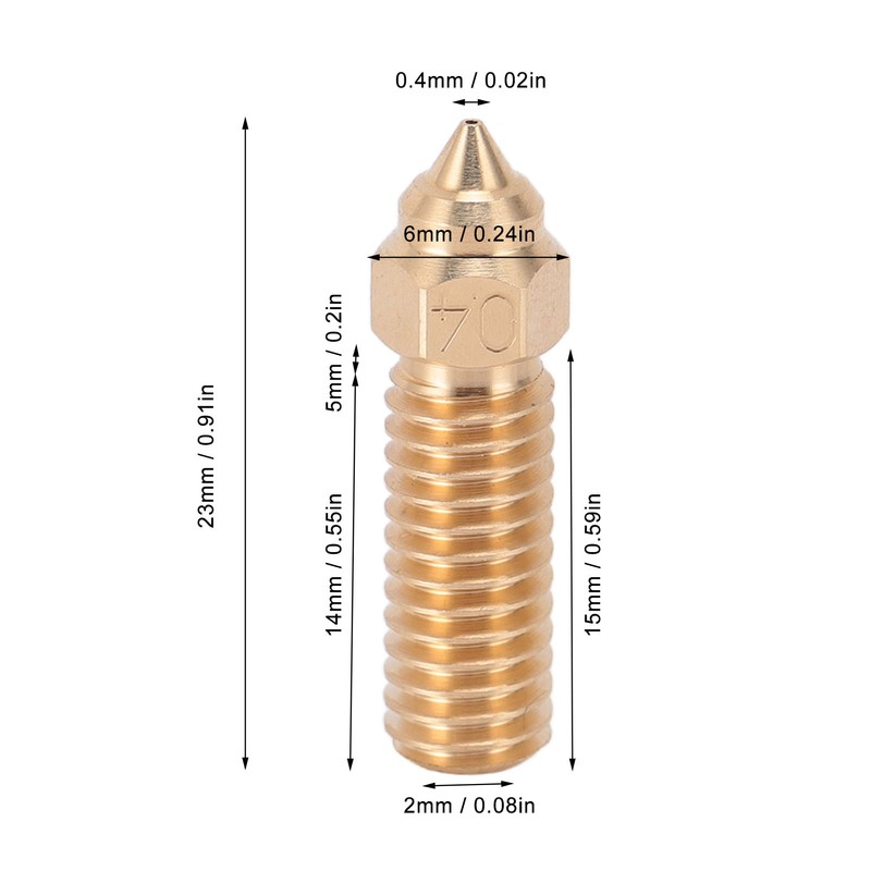 10pcs 3D Printer Extruder Brass Nozzles High Temperature Resistance Wear