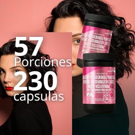 Multivitaminico para Mujer con Colageno Hidrolizado, Omega 3, Maca, Probiotico y Mezcla de Vitaminas | 230 Cápsulas de 600 mg | Suplemento Alimenticio