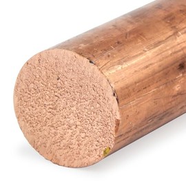 110 Copper Round Rod, Unpolished (Mill) Finish, H04 Temper, ASTM B187, 0.1875" Diameter, 36" Length