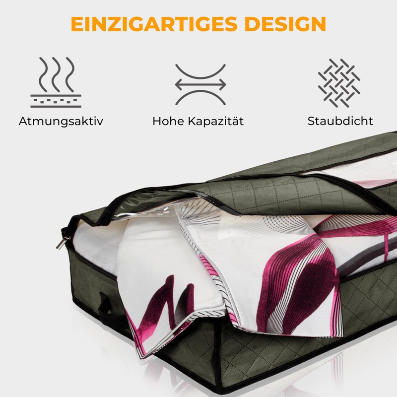 LACAZO Underbed Storage Bag, Waterproof Fabric Underbed Storage Bag, Clothes
