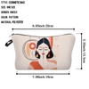 Livel lhood Abstract Lady Makeup Bag Cute Small Organizer Zipper