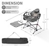 Ainfox Hammock Camping Chair with Footrest, Foldable Portable Rocking Chairs