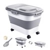 DDMOMMY 20-30 Lbs Rice Storage Container,Collapsible Food Storage Containers with