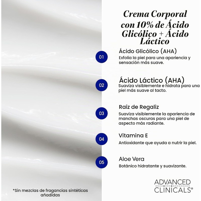 Advanced Clinicals- Loción corporal hidratante para el cuidado de la