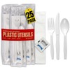 1InTheHome Plastic Utensils Individually Wrapped, Plastic Cutlery Packets, Spoons And