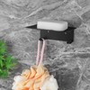 Soap Dish for Shower, 4 Slot Self-Adhesive Soap Holder for