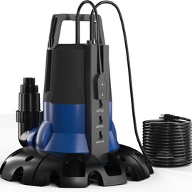Cofiyard 1/2 HP Automatic Pool Cover Pump 3200 GPH Submersible Water Pump Inground & Above Ground, Water Removal Sump Pump with 25 Feet Power Cord for Swimming Pool Garden Pond Basement Window Well