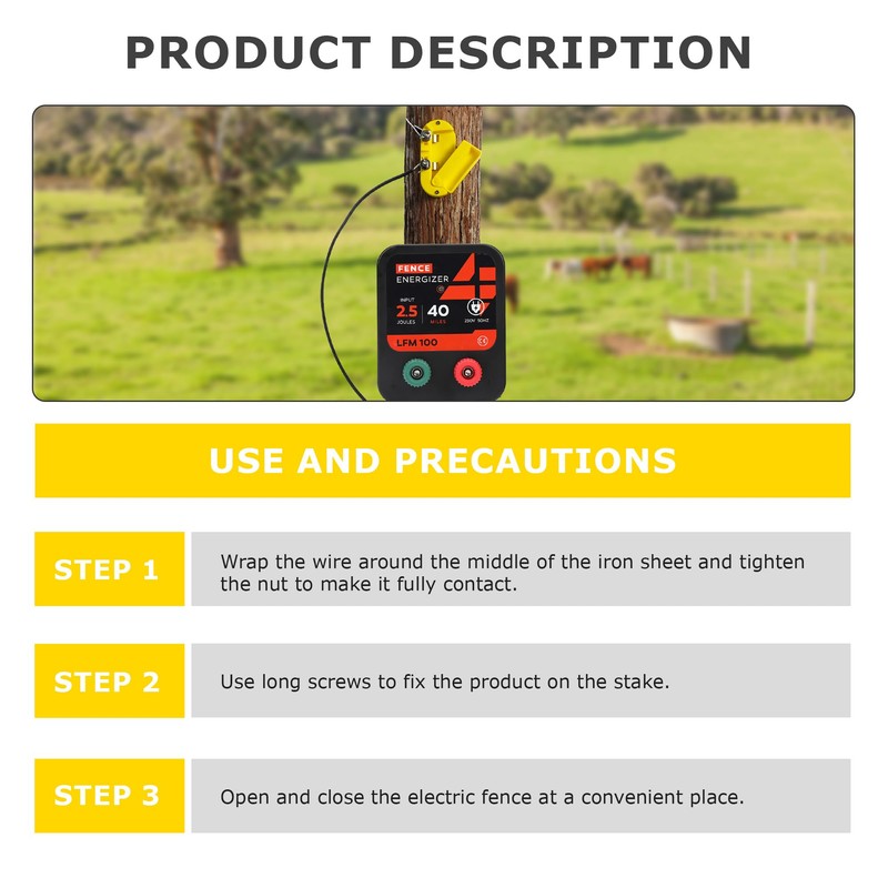 Cut Off Switch Electric Fence Switch of Plastic Single Pole-Yellow