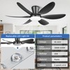 RIENAZA Ceiling Fans with Lights, 42 Inch Low Profile Ceiling
