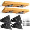 Jeffbaubl Pack of 4 Floating Shelf Brackets, 8 cm Invisible