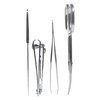 PARSA Beauty Manicure Set 4-Piece Genuine Leather Case in Grey