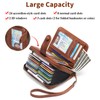 GAEKEAO Leather Credit Card Holder Wallet for Women RFID Blocking