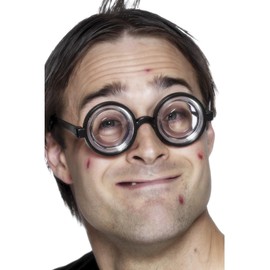 Smiffys Nerd Glasses, Black , School Days Fancy Dress, Adult Dress Up Accessories