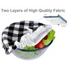 Handmade Reusable Cotton Fabric Bowl Covers - Two Layers of