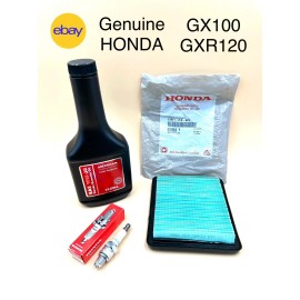 Honda GENUINE HONDA GX100 GXR120 TUNE UP KIT ENGINE FILTER SPARK PLUG OIL 17211ZL8023