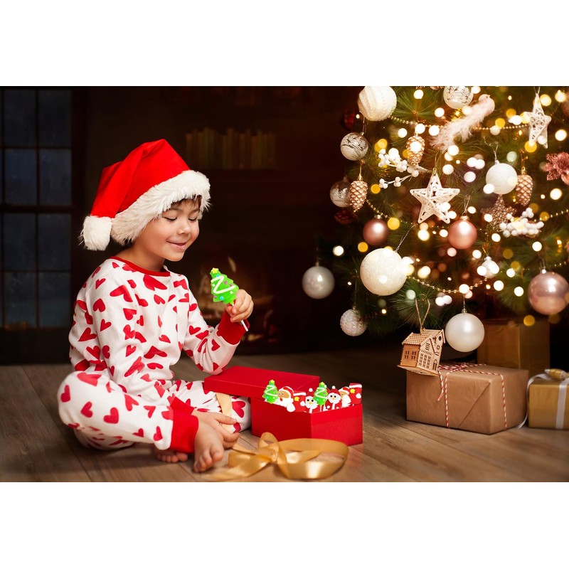 Fruidles Christmas Lollipop, Santa Clause, Christmas Tree, Candy Canes Lollipops,